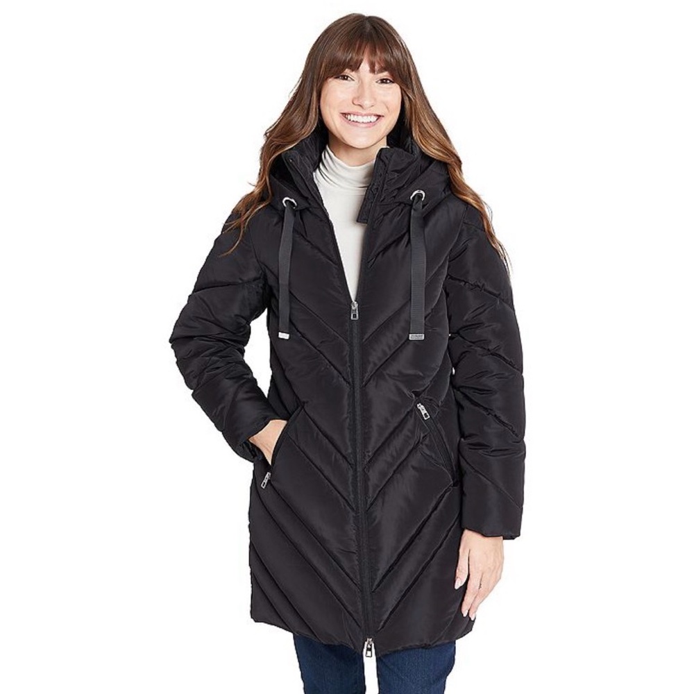 Nine West Black Puffer Coat